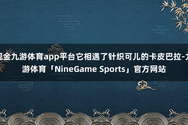 现金九游体育app平台它相遇了针织可儿的卡皮巴拉-九游体育「NineGame Sports」官方网站